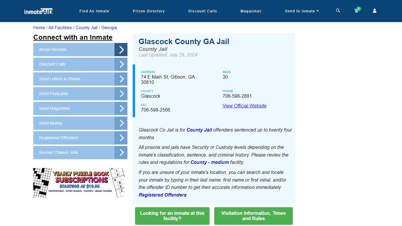 Glascock County GA Jail - Inmate Locator